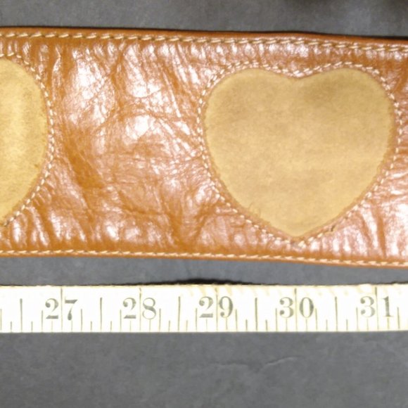 Athé Vanessa Bruno Brown Supple Leather Belt Suede Hearts Leather Tying Cords main image 9